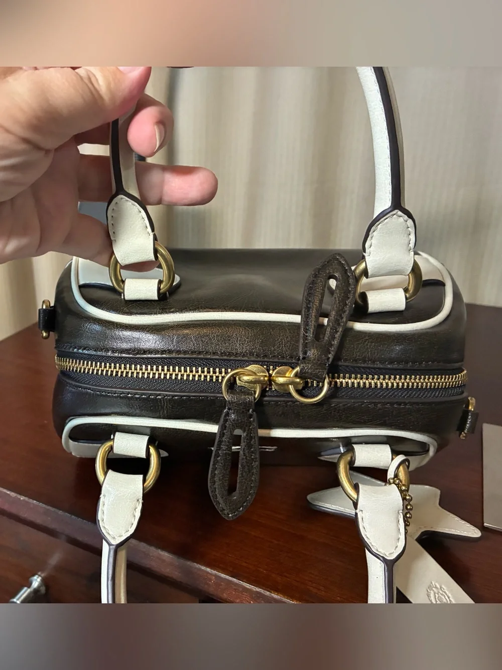 Coach Coachtopia Two-Tone Bowling Top Handle Bag